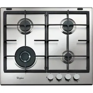Plita incorporabila WHIRLPOOL GMA 6422/IX, Gaz, 4 arzatoare, Wok, inox