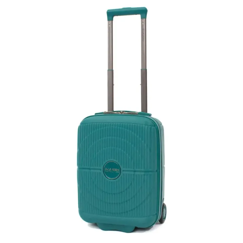 Troler Ella Icon Pavone cu 2 roti, ABS, 40x30x20 cm, Turcoaz