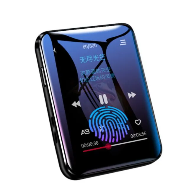 Player Mp4/Mp3 cu touchscreen, model 2023, Ebook Reading, inregistrare vocala, radio FM, 64 Gb inclus, suporta pana la 128 Gb, de dimensiuni reduse 2’’, cu Husa de protectie, Mai multe limbi de comunicare disponibile, culoare negru