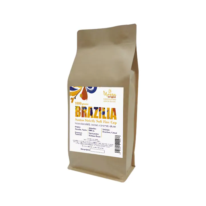 Cafea boabe Morra Origini Brasilia Santos Strictly Soft Fine Cup 1 kg