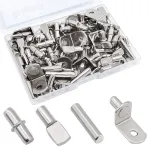 Set 104 Piese Pini pentru Rafturi, 4 Stiluri, Argintii, 5mm, SWJOYOL