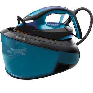 Statie de calcat TEFAL Express Vision SV8151E0, 2800W, 500g/min, 1800ml, talpa Durilium, albastru-negru