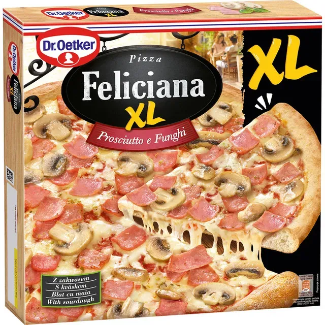 Pizza Prosciutto e Funghi Dr. Oetker Feliciana XL, 443 g