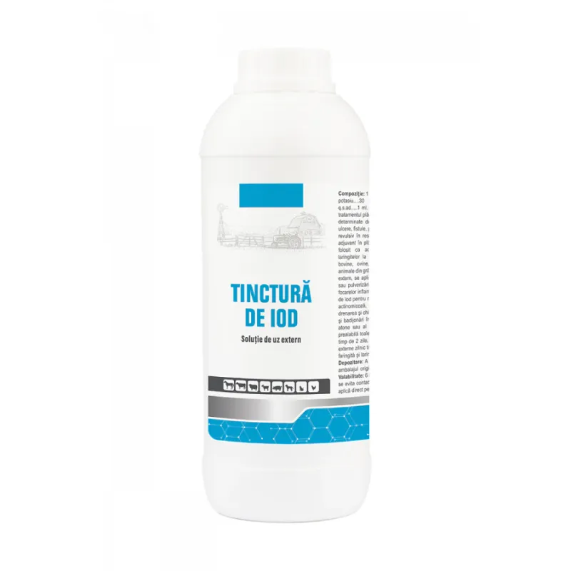 Solutie externa de uz veterinar TINCTURA DE IOD, 50 ml