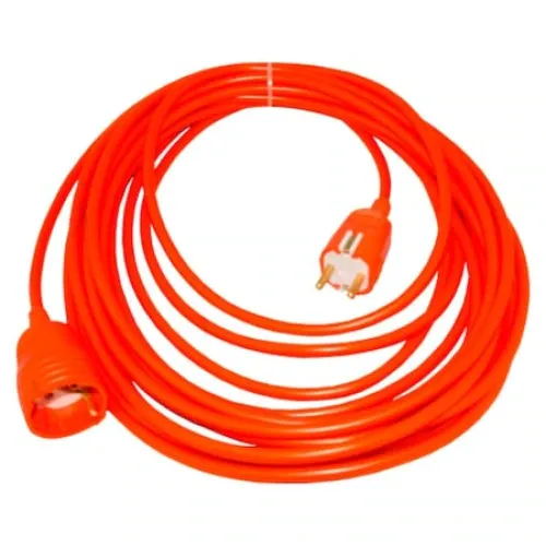 Prelungitor cupla si stecher 3 x 1.5mm, 10m, portocaliu