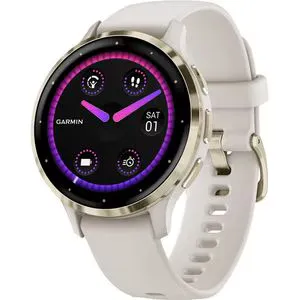 Smartwatch GARMIN Venu 3S 41mm, Wi-Fi, GPS, Android/iOS, silicon, Ivory/Soft Gold