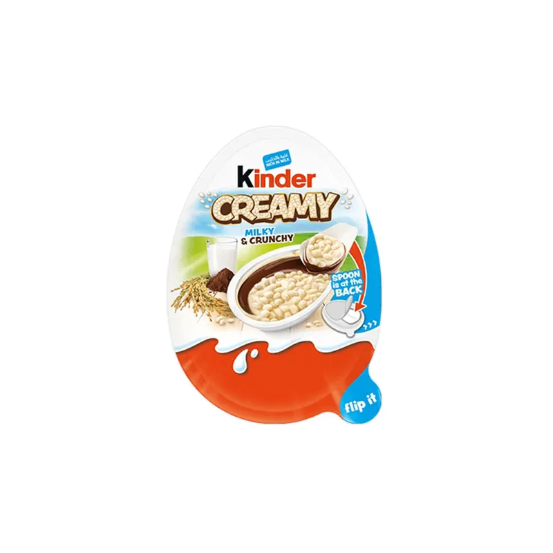 Crema de ciocolata cu lapte si orez crocant Kinder Creamy, 19 g