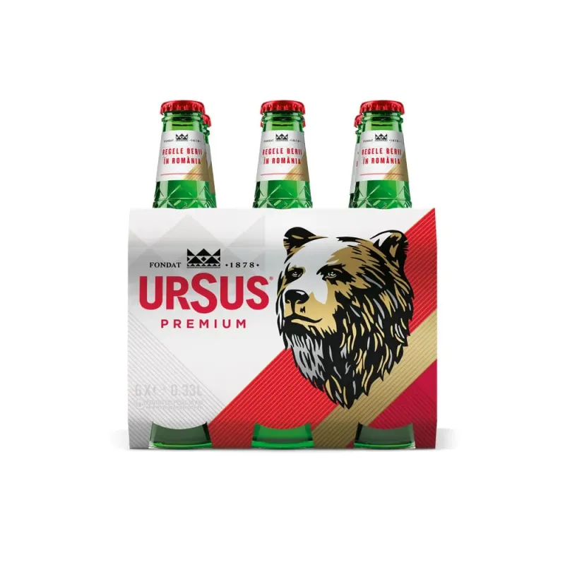 Bere blonda Ursus Minigold, 6 x 0.33 l