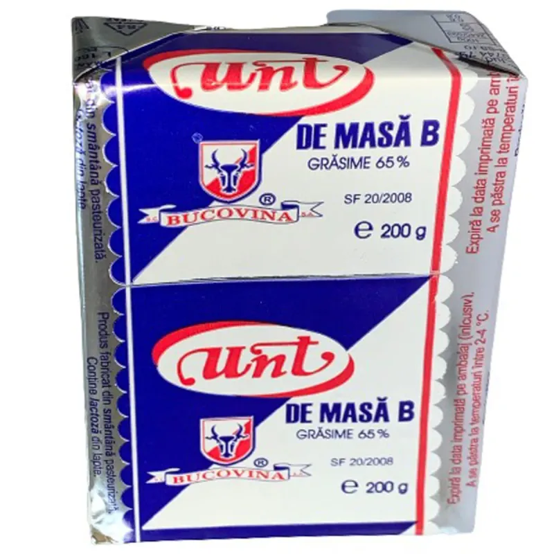Unt de masa Bucovina, 65% grasime, 200 g