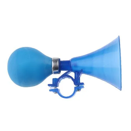 Claxon trompeta pentru bicicleta copii, lungime 14,5 cm, culoare albastru