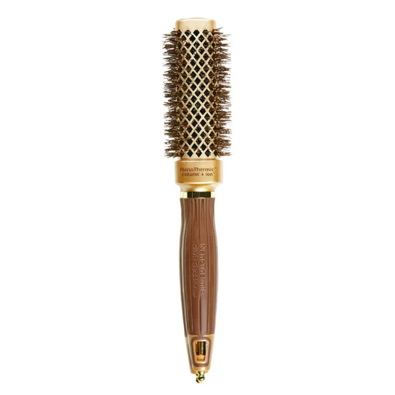 Perie Olivia Garden Nanothermic Ceramic+Ion 2891, perie profesionala patrata pentru coafat si aranjarea parului 30 mm diametru