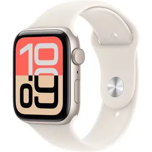 Apple Watch SE 3, GPS, 44 mm, Starlight Aluminium Case, Starlight Sport Band - M/L