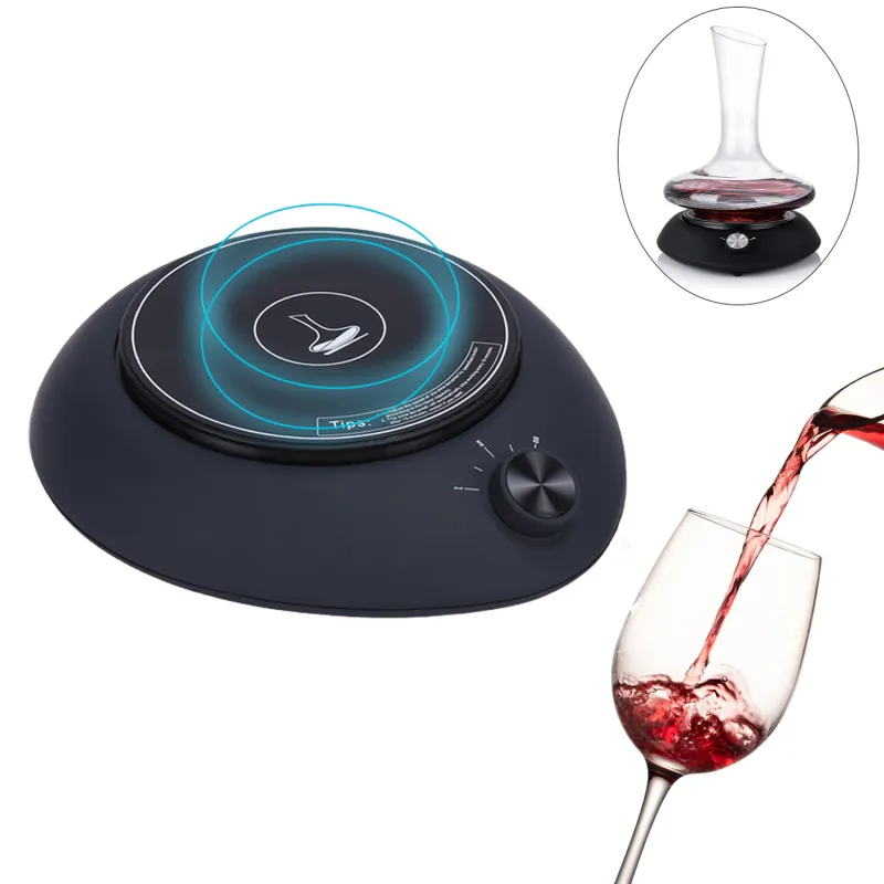 Decantor Electric De Aerare A Vinului, rotatie automata si agitare, decantare rapida, 10 minute de temporizare, viteza reglabila, inductie gravitationala, presiune optima de incarcare 750ml