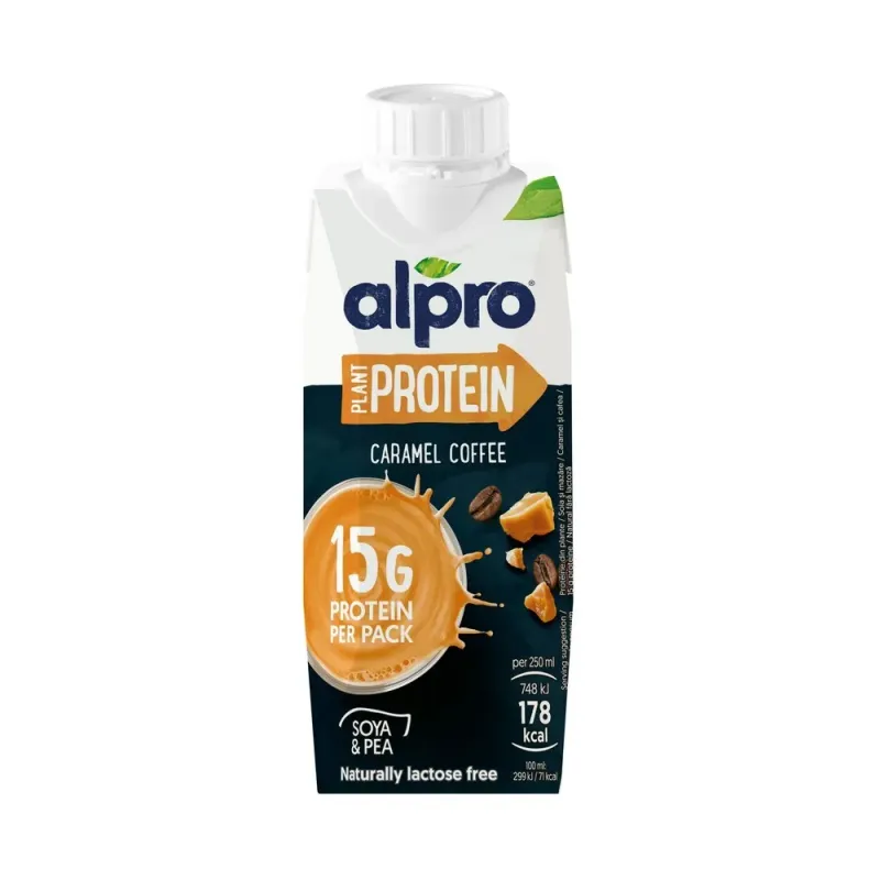 Bautura din soia cu proteine, caramel si note de cafea Alpro, 250 ml