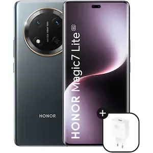 HONOR Magic7 Lite, Dual SIM, 8GB RAM, 256GB, Titanium Black - Incarcator HONOR SuperCharge (Max 66W) inclus