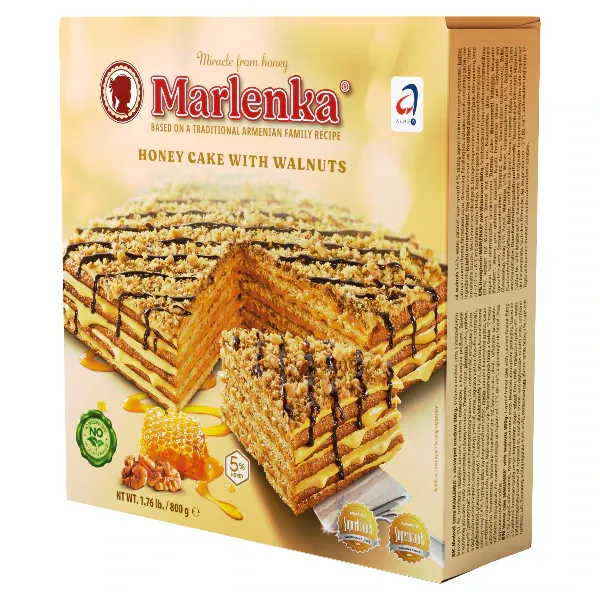 Tort Marlenka clasic cu miere si nuca 800g