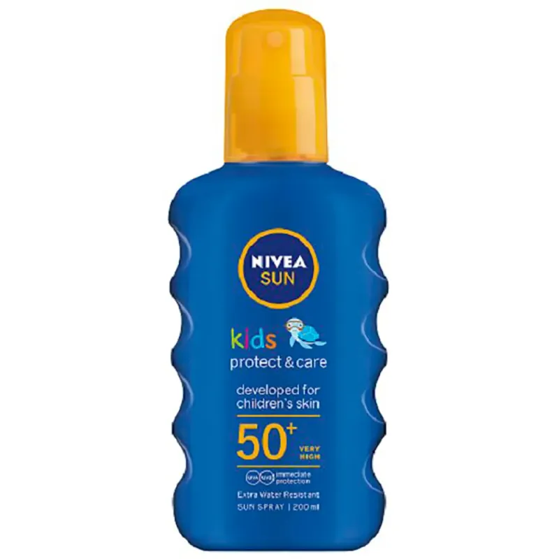 Spray colorat de protectie solara Nivea Sun pentru copii, FPS 50+, 200 ml