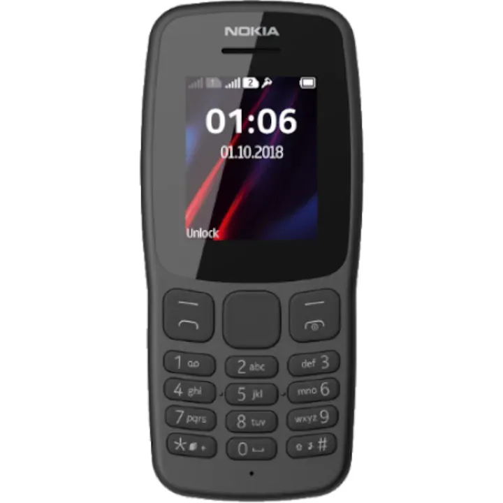 Nokia 106, Dual SIM, Negru