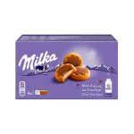 Biscuiti cu crema cu lapte si glazura de ciocolata Milka Choco Minis, 150 g