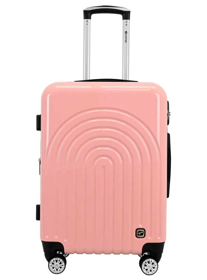 Troler Airport Boho, din ABS, L, 47 x 70 x 27 cm, roz