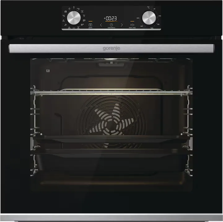 Cuptor Incorporabil GORENJE BPSX6737E13BG, Electric, Airfry, Gatire aburi, Autocuratare Pirolitica, 77 l, Clasa A+, Negru