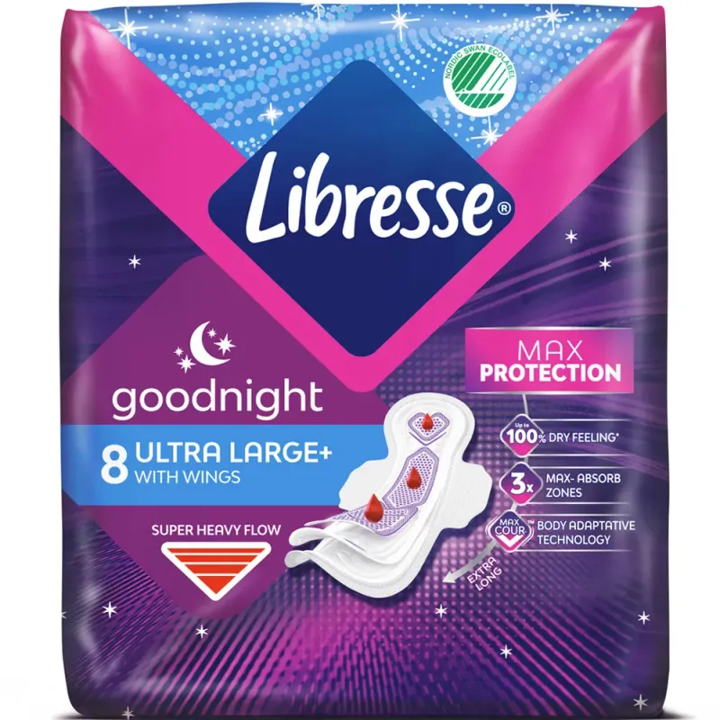 Absorbante Libresse Fresh Protect Ultra Goodnight 8 bucati