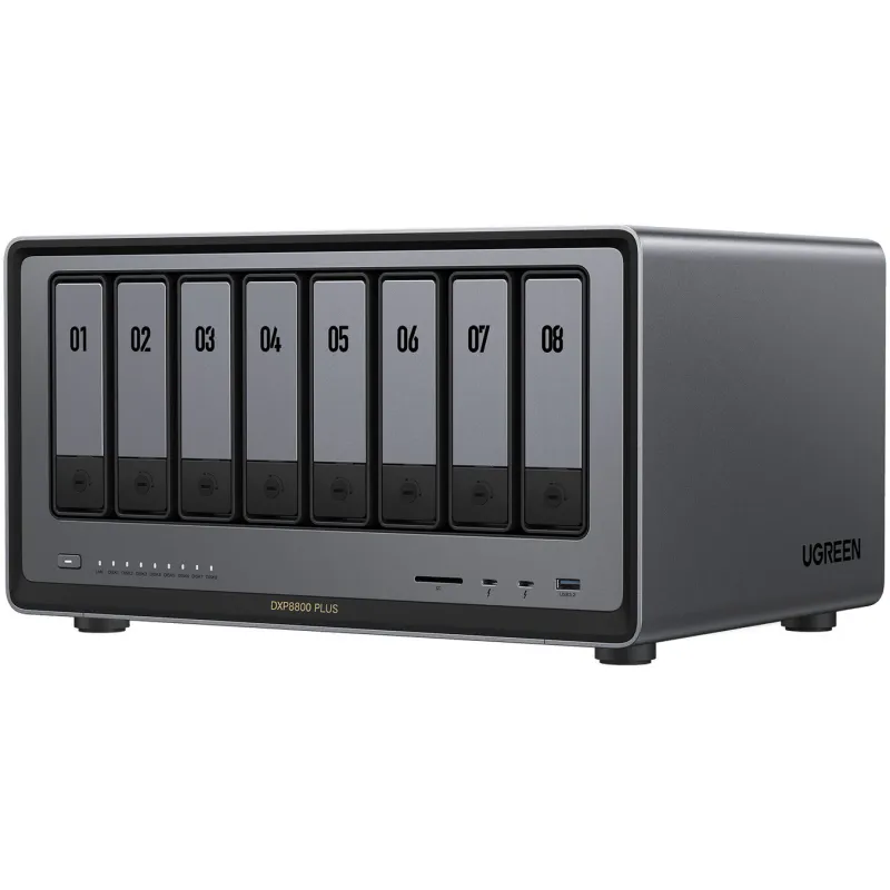 Network Attached Storage UGREEN NASync DXP8800 Plus cu procesor Intel i5 1235u 10-Core, 8GB DDR5, 8-bays, 2 ports 10G, 2 ports Thunderbolt™ 4, HDMI 8K