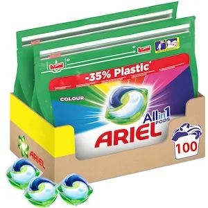 Detergent de rufe capsule Ariel All in One PODS Color, 100 spalari