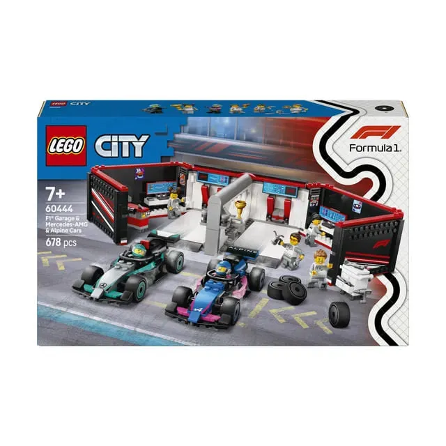 LEGO City - Garaj F1 si masini Mercedes-AMG si Alpine 60444, 678 piese