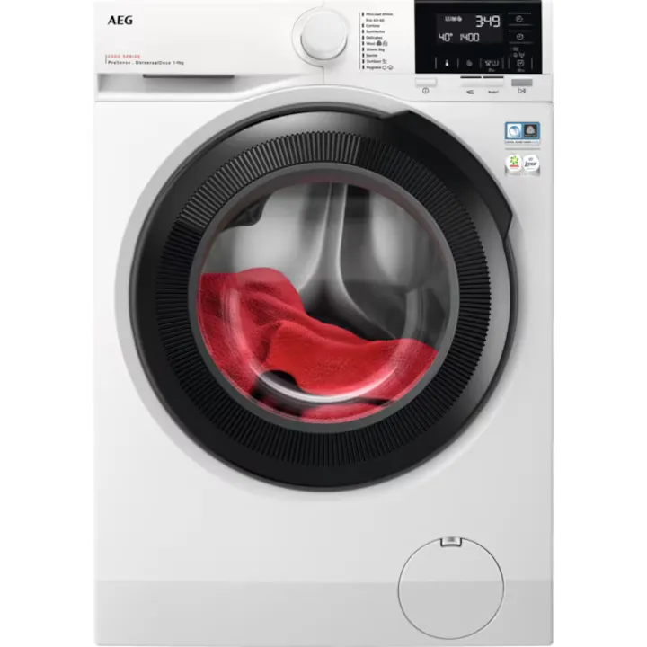 Masina de spalat rufe frontala AEG LFR61944UE, ProSense, Calcare usoara, Time Save, 9 kg, 1400 rpm, Clasa A, alba