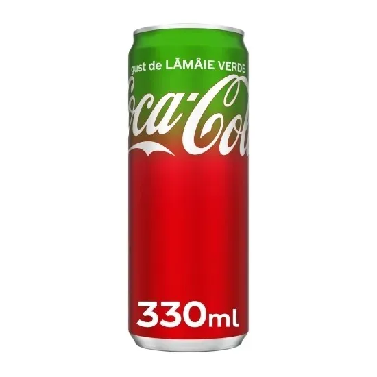 Bautura carbogazoasa Coca-Cola cu gust de lamaie verde, 0.33 l