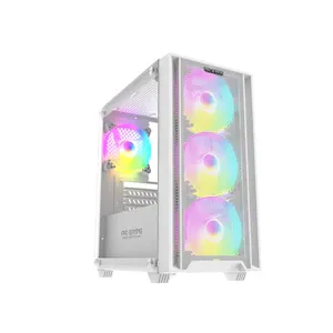 Carcasa PRO GAMING ARROW WHITE, Mini Tower, M-ATX, Fara Sursa, 4X RGB FAN