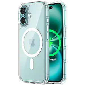 Husa de Protectie MagSafe, MOGU® Compatibil iPhone 16, impermeabil, Antizgarieturi, Anticadere, Anti-coliziune pe patru laturi si absorbtie a socurilor, Grosime 1, 5 mm, Transparent