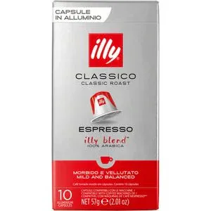Capsule cafea ILLY Espresso Classico, compatibile Nespresso, 10 capsule, 57g