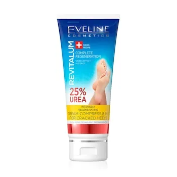 Crema pentru calcaie crapate Eveline, Revitalum, 8in1, 25% uree, 75 ml