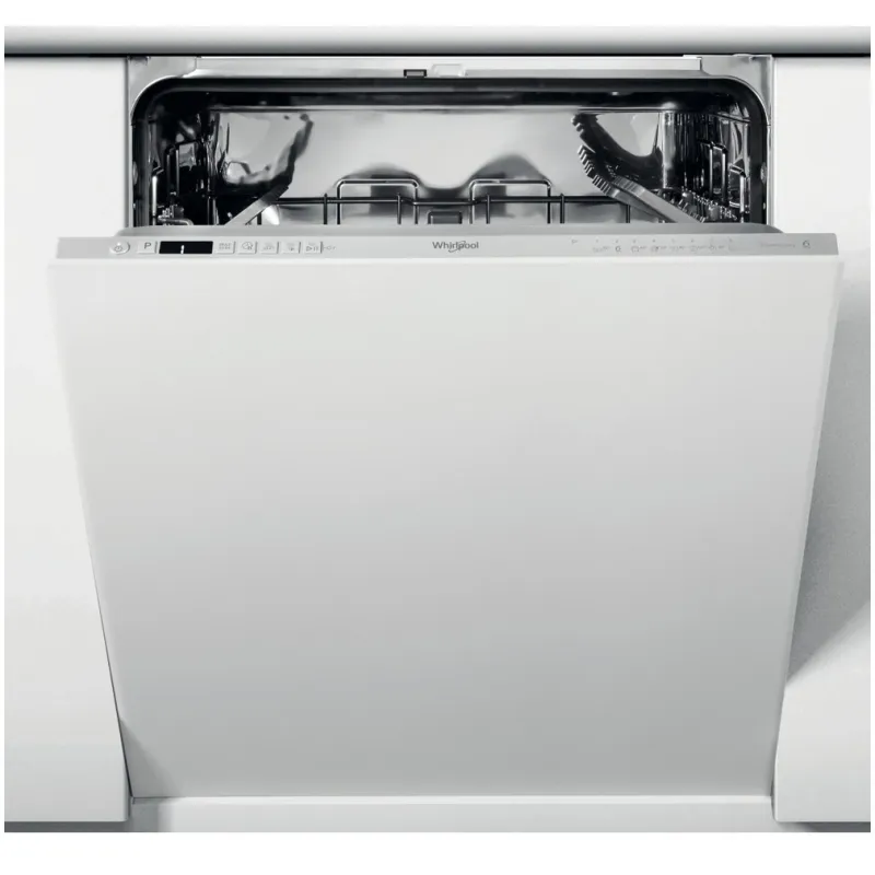 Masina de spalat vase incorporabila Whirlpool WRIC3C26P, 14 seturi, 8 programe, Clasa E, Motor Inverter, PowerClean Pro, Tehnologia al 6-lea Simt,Sistem Natural Dry, 60 cm