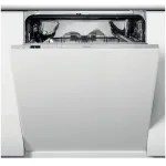 Masina de spalat vase incorporabila Whirlpool WRIC3C26P, 14 seturi, 8 programe, Clasa E, Motor Inverter, PowerClean Pro, Tehnologia al 6-lea Simt,Sistem Natural Dry, 60 cm