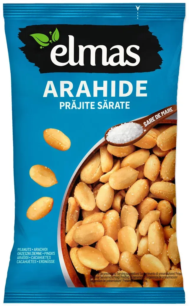 Arahide decojite si prajite cu sare Elmas, 140 g