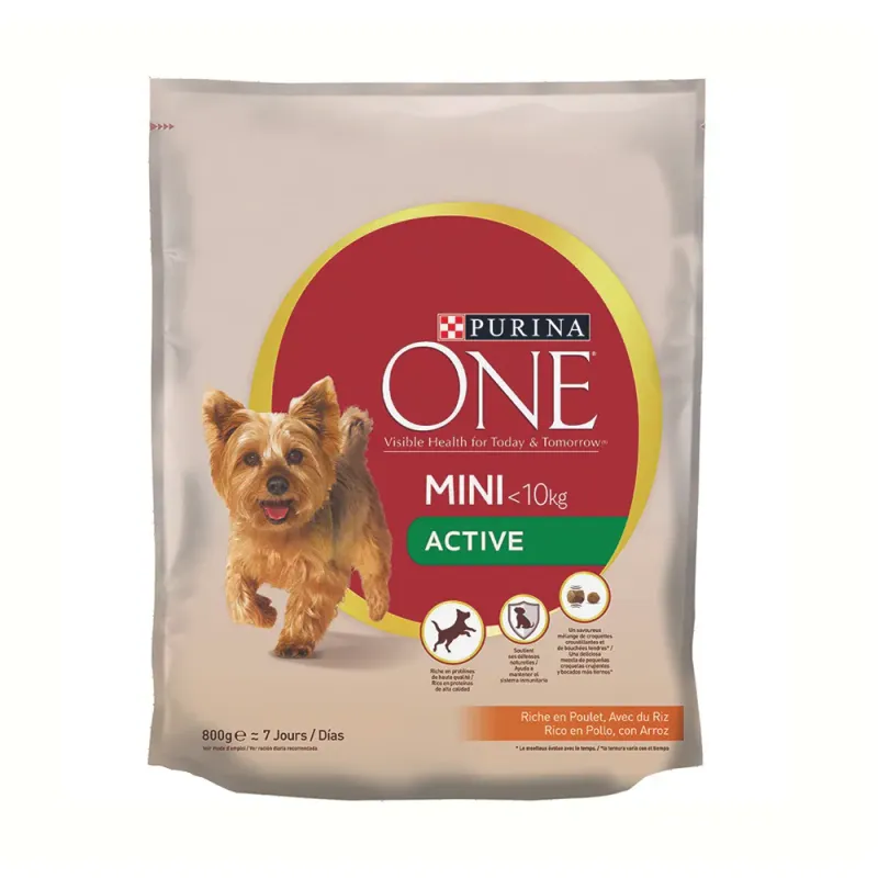 Hrana uscata Purina One pentru caini, cu pui si orez, 800g