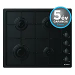 Plita incorporabila, Candy, Gaz, 60cm, 7000 W, 4 zone gatit, Inox, 510X595X8 mm, Negru