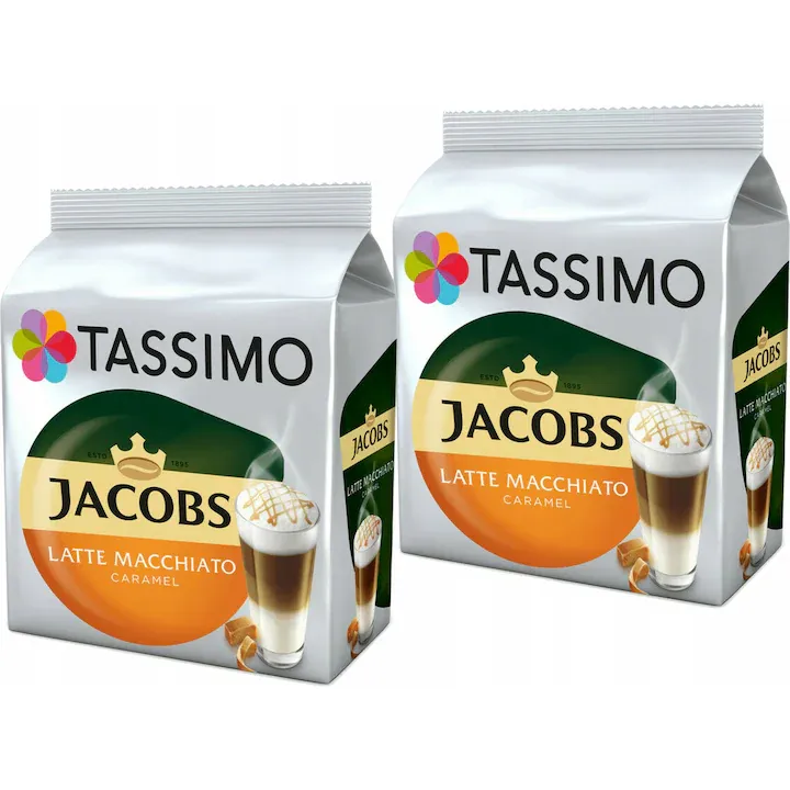 Capsule cafea Jacobs Latte Macchiato Caramel, set 16 capsule