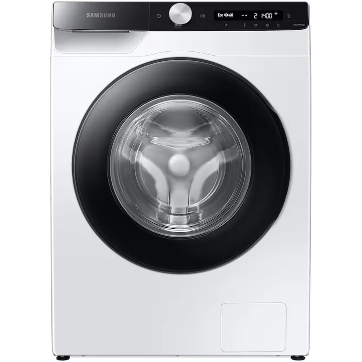 Masina de spalat rufe Samsung WW80T504DAEAS7, 8 kg, 1400 rpm, Clasa A, AI Control, Steam, Eco Bubble, Drum Clean, Motor Digital Inverter, Wifi, AI Energy, Smart Control, Alb
