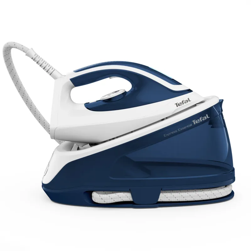 Statie de calcat Tefal Express Essential SV6116E0 , 2200W, 5.3 bari, jet de abur 270 g/min, abur variabil 0-120g/min, talpa Xpress Glide, rezervor apa 1.4 L, oprire automata, alb/albastru