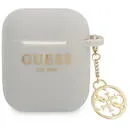 Guess GUA2LSC4EG AirPods cover grey/grey Silicone Charm 4G Collection
