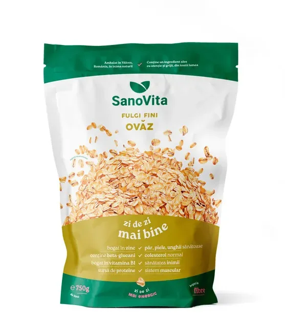 Fulgi de ovaz fini SanoVita, 750 g