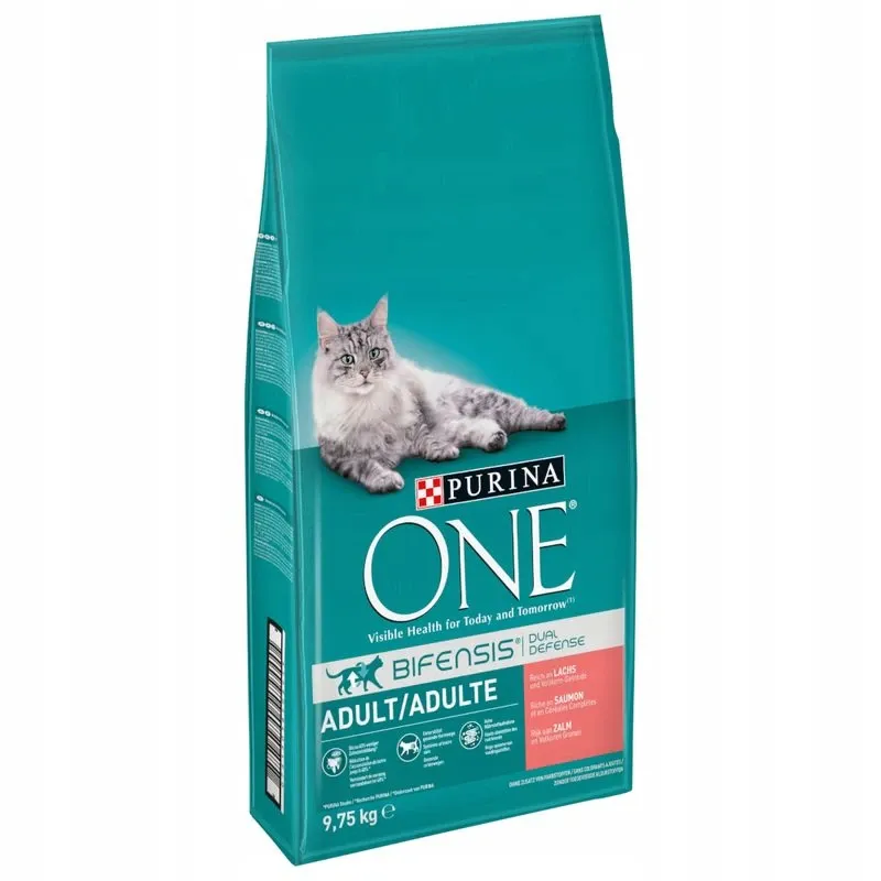 Purina ONE Adult, hrana uscata pentru pisici, somon cu cereale, 9,75 kg