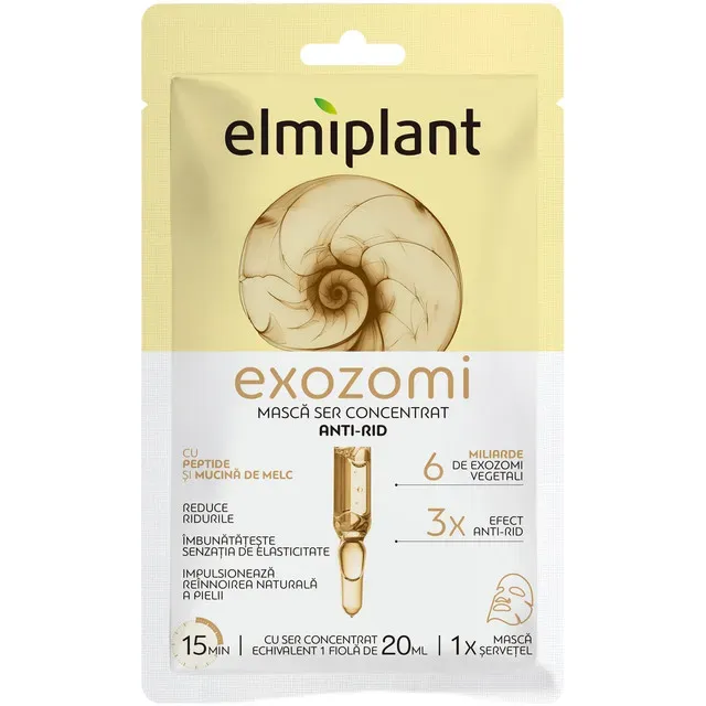 Masca servetel cu ser anti-rid Elmiplant Exozomi, 1 bucata, 20 ml