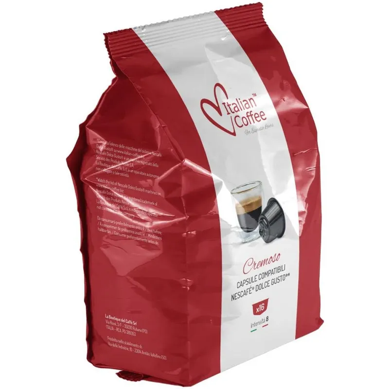 Capsule, Italian Coffee Espresso Cremoso, Compatibil Nescafe Dolce Gusto, 16 Capsule