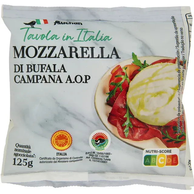 Mozzarella Auchan di Bufala, 125 g