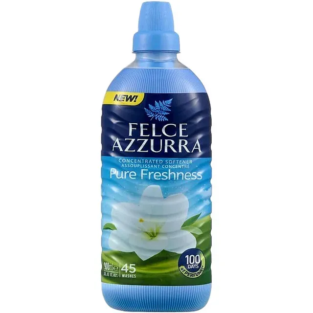Balsam de rufe concentrat Felce Azzurra Pure Freshness, 45 spalari, 900 ml